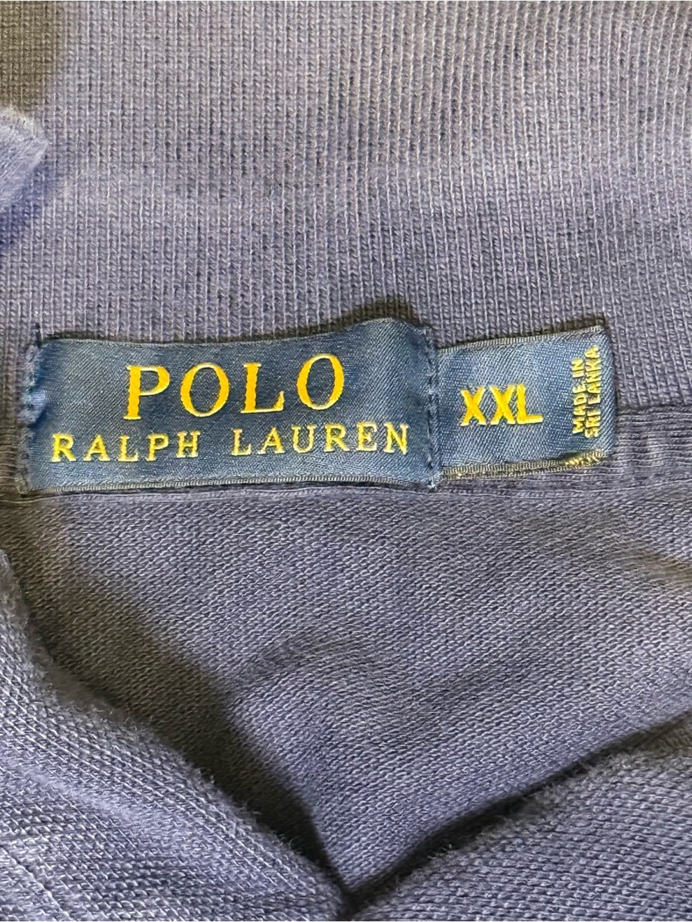 Polo by Ralph Lauren Navy Long Sleeve Polo with Red Pony 100% Cotton - Picture 4 of 4